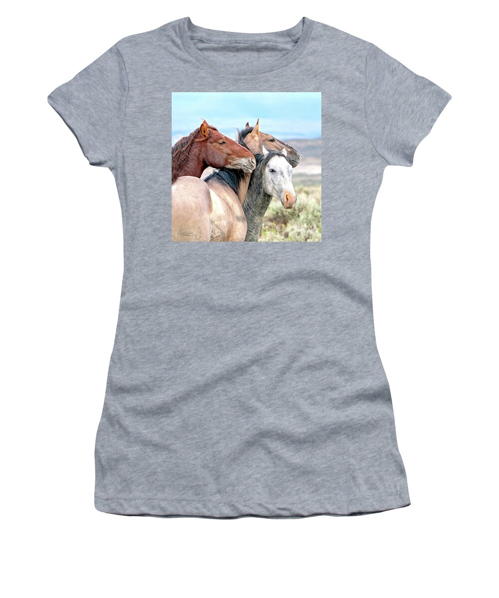 Horses Women's T-Shirt featuring the photograph Horse Pals by Judi Dressler