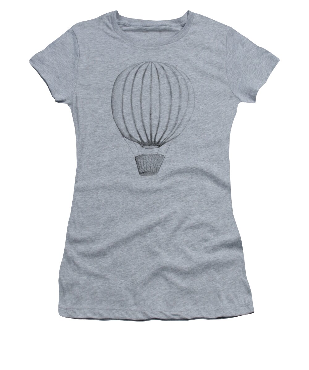 Balloon Women's T-Shirt featuring the photograph Hot Air Balloon Sketch by Iris Richardson
