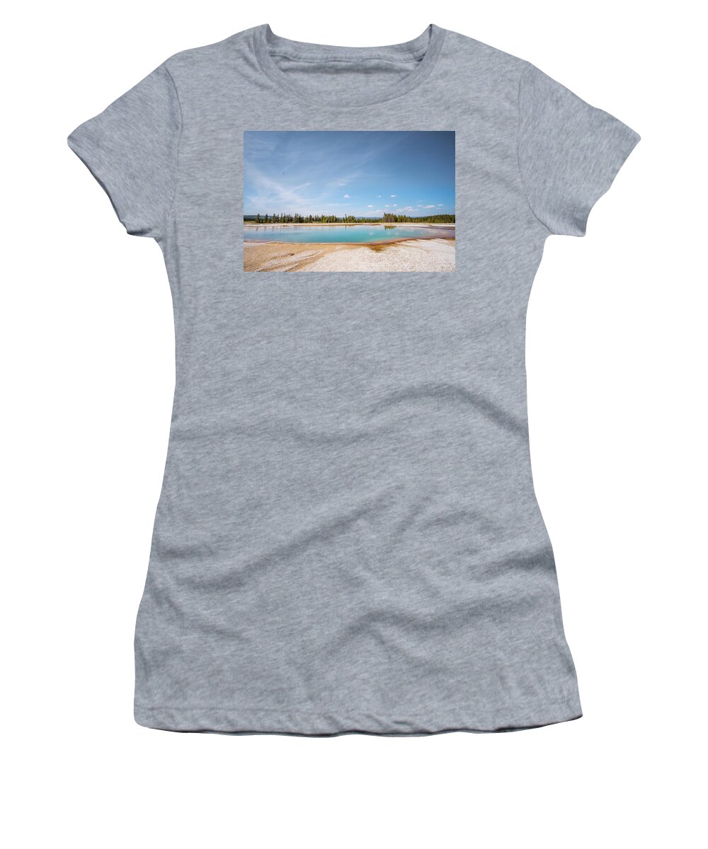 Yellowstone Women's T-Shirt featuring the photograph Hot spring by Alberto Zanoni