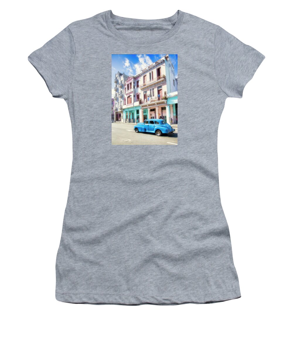 Havana Women's T-Shirt featuring the photograph I Love you Golden Blue by Micah Offman