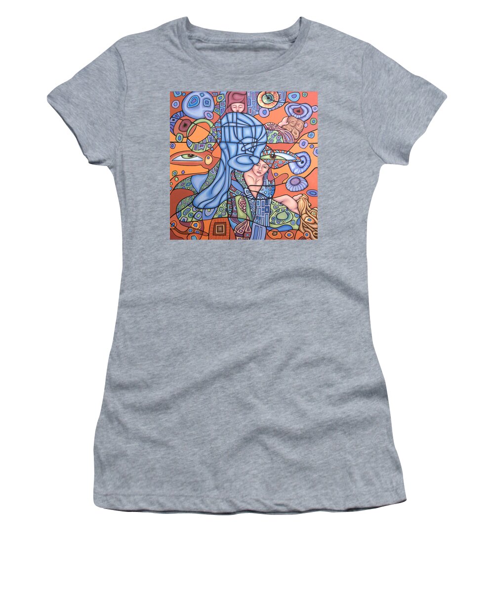 Mermaid Women's T-Shirt featuring the painting I See You by Judy Henninger