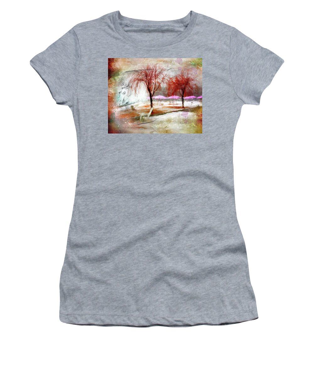 Toronto Women's T-Shirt featuring the digital art Ice and Fog on Sugar Beach by Nicky Jameson