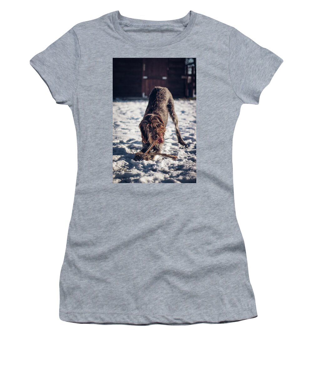 Bohemian Wire Women's T-Shirt featuring the photograph Toy games by Vaclav Sonnek