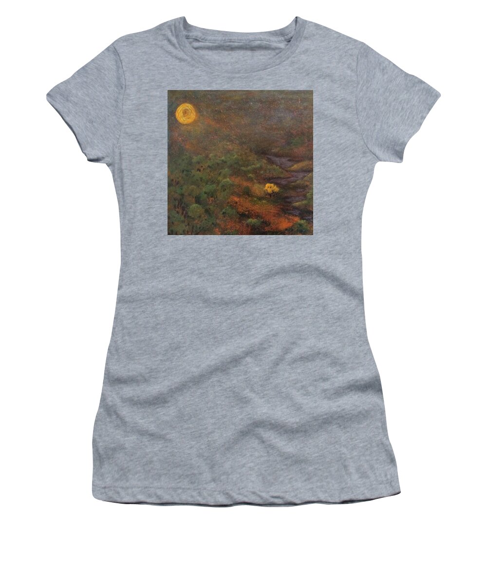 Nature Women's T-Shirt featuring the painting In conversation by Milly Tseng