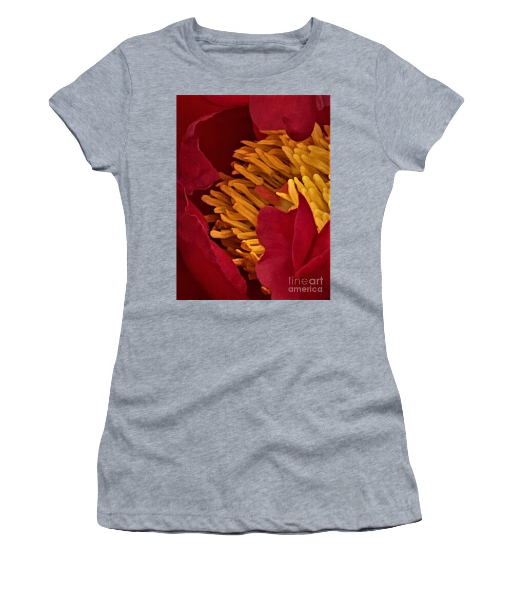 Peony Women's T-Shirt featuring the photograph In Fine Fettle by Tiesa Wesen