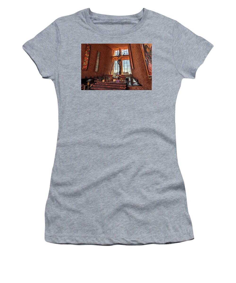 Sedona Women's T-Shirt featuring the photograph Inside the Chapel by Al Judge