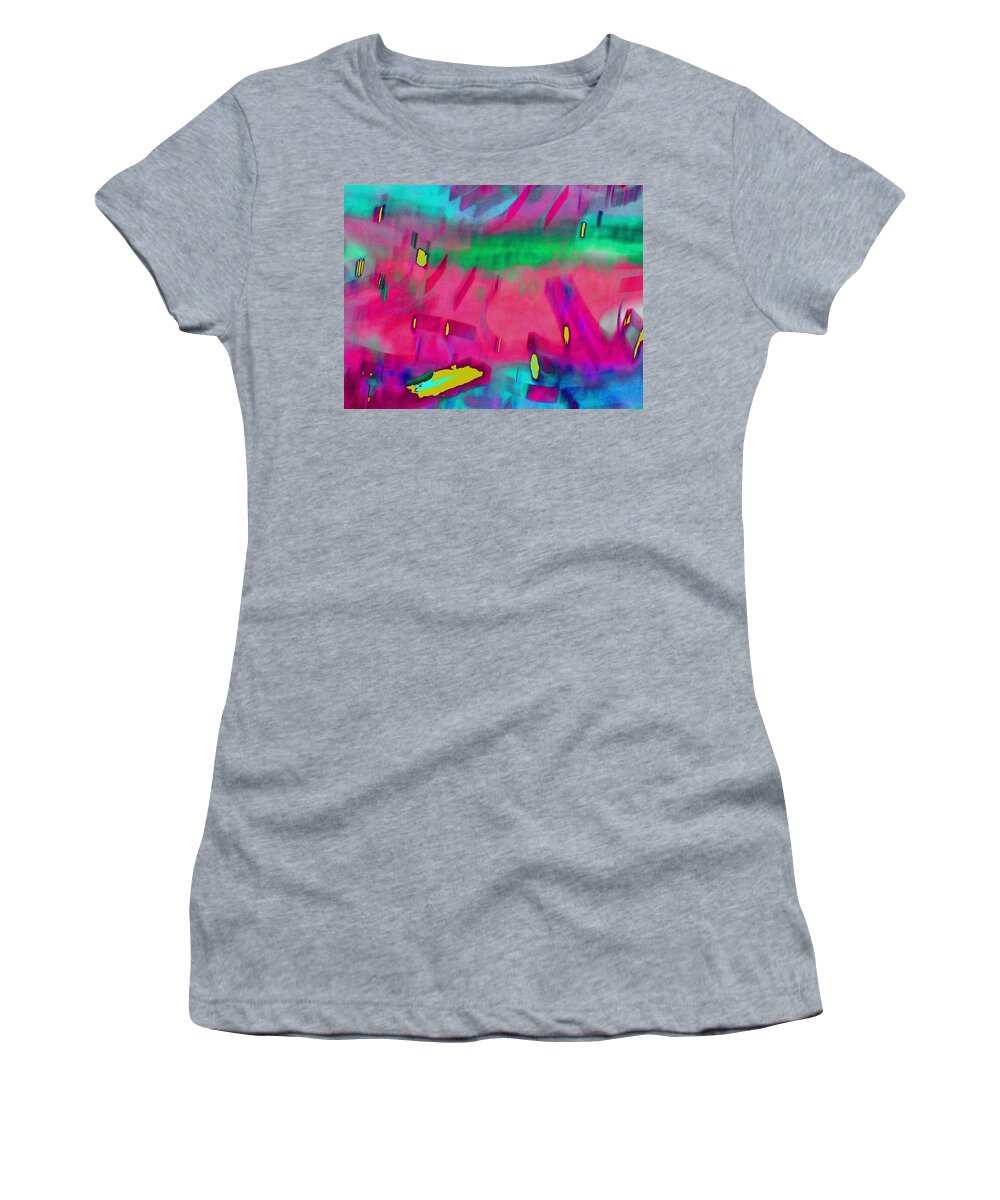 Abstract Women's T-Shirt featuring the digital art Inspired by Chagall by T Oliver