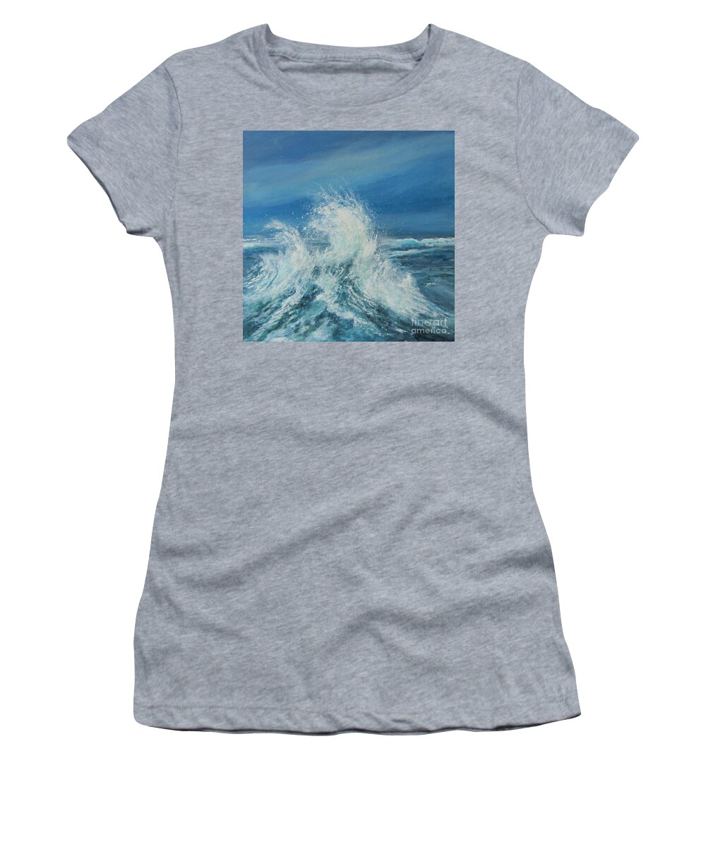 Acrylic Women's T-Shirt featuring the painting Intensity by Valerie Travers