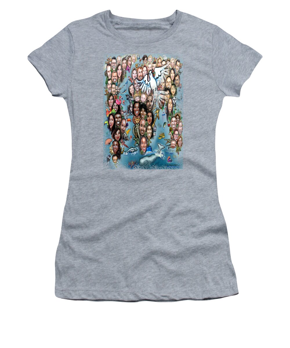 International Women's T-Shirt featuring the digital art Earth Day by Kevin Middleton