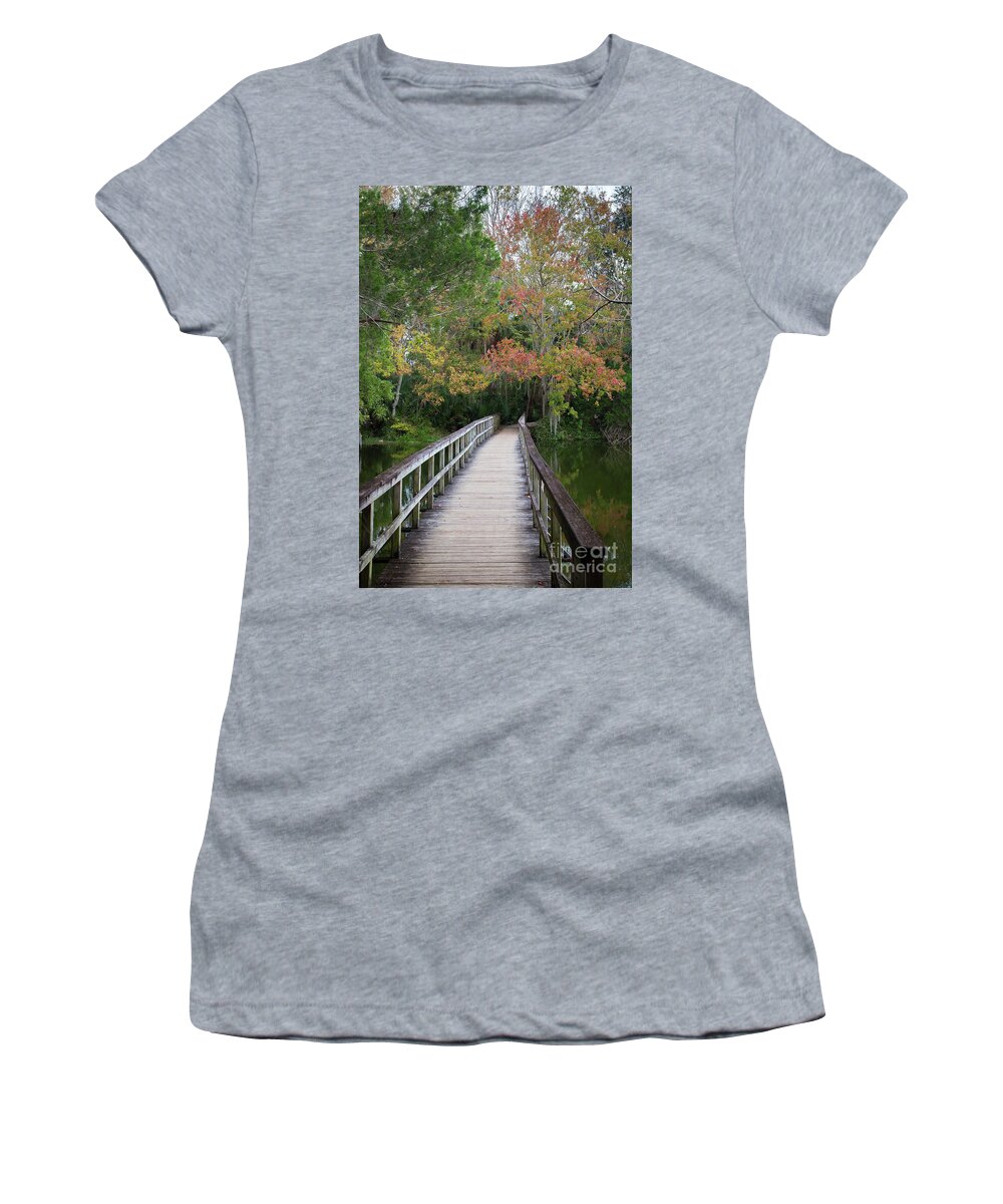 Landscape Women's T-Shirt featuring the photograph Into the Forest by Neala McCarten