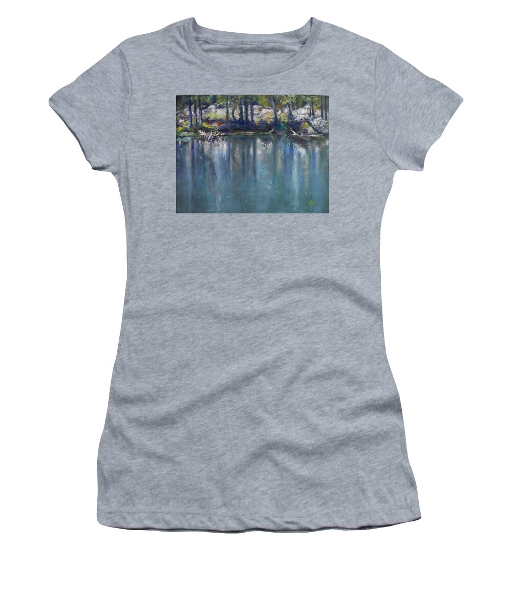 High Country Women's T-Shirt featuring the pastel Into the High Country by Sandra Lee Scott