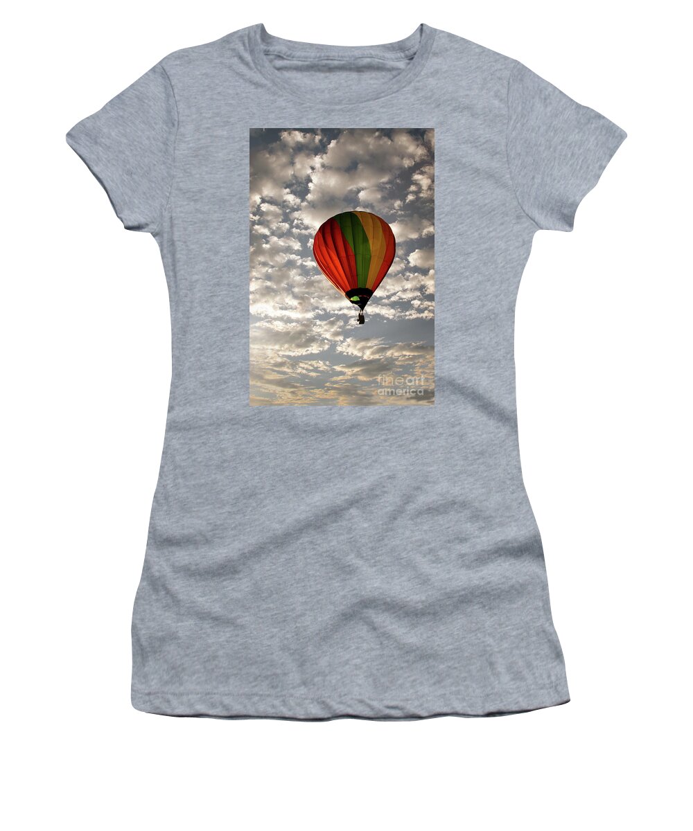 Hot Air Balloon Women's T-Shirt featuring the photograph Into the Sky by Neala McCarten
