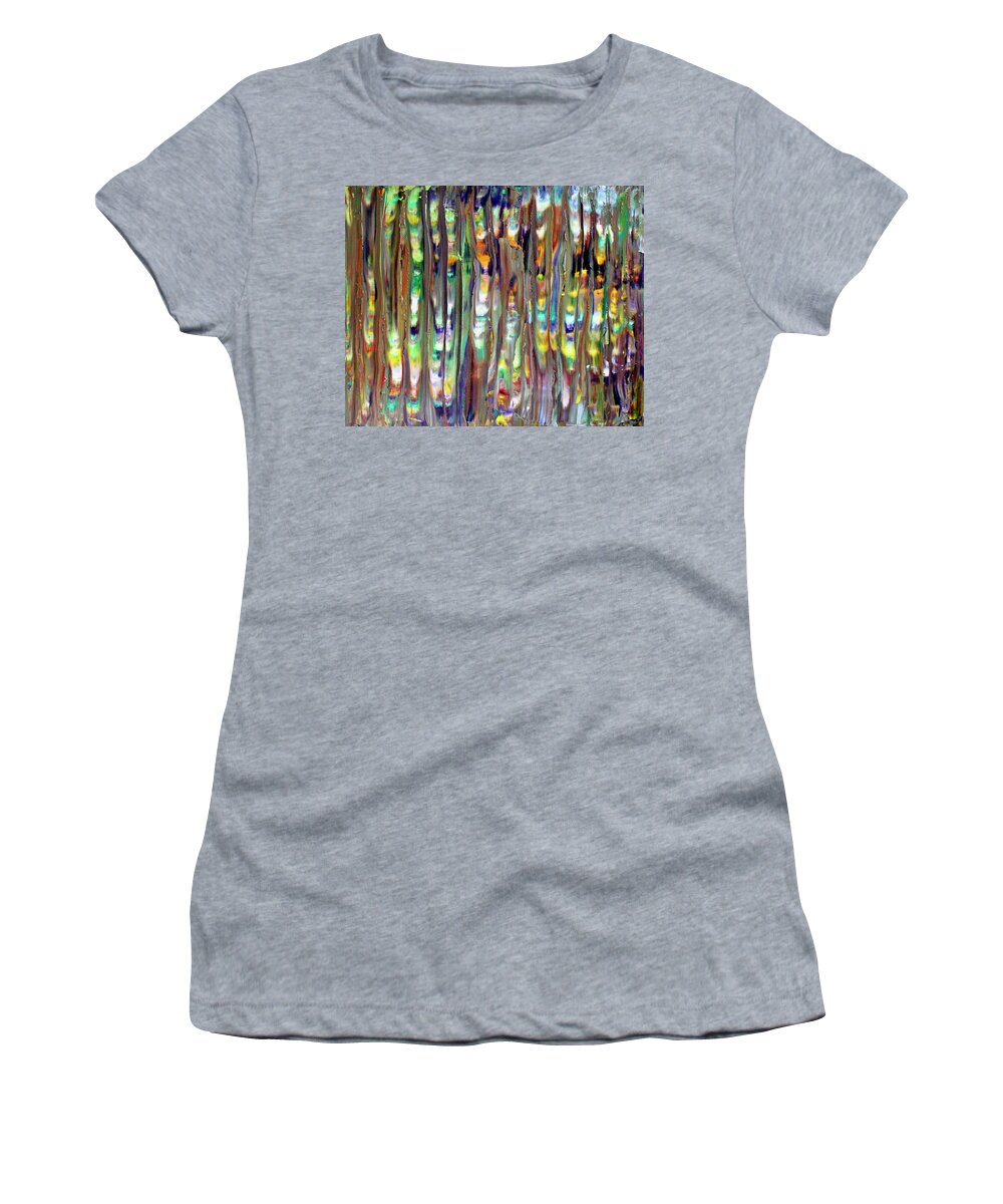 Woods Women's T-Shirt featuring the painting Into the Woods 2 by Teresa Moerer