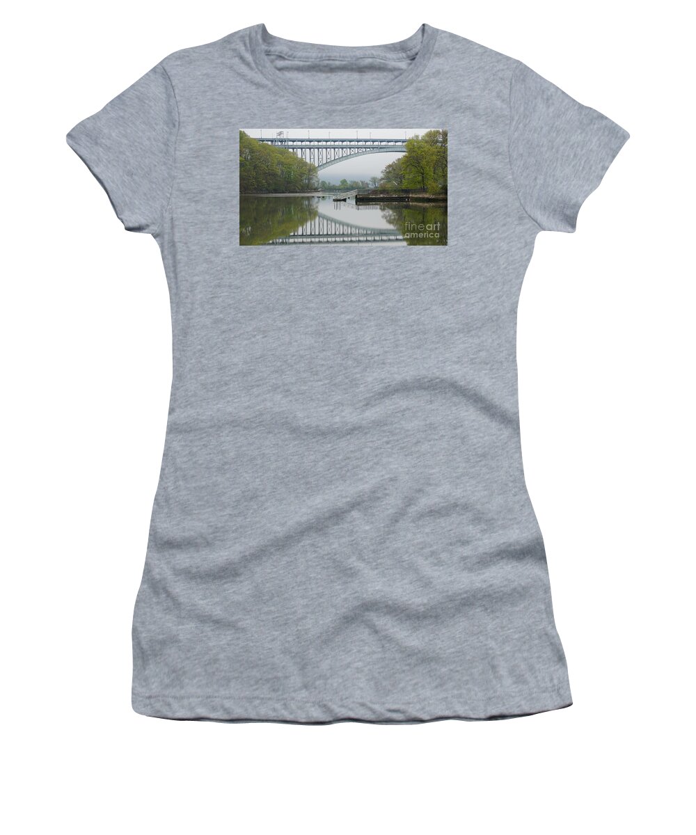 Inwood Women's T-Shirt featuring the photograph Inwood Hill Reflections by Cole Thompson