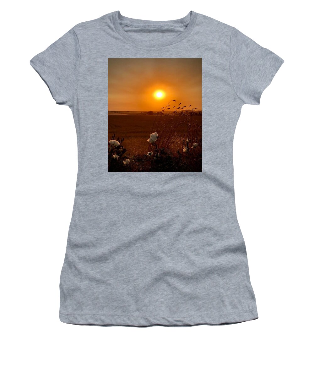 Iphonography Women's T-Shirt featuring the photograph iPhonography Sunset 1 by Julie Powell