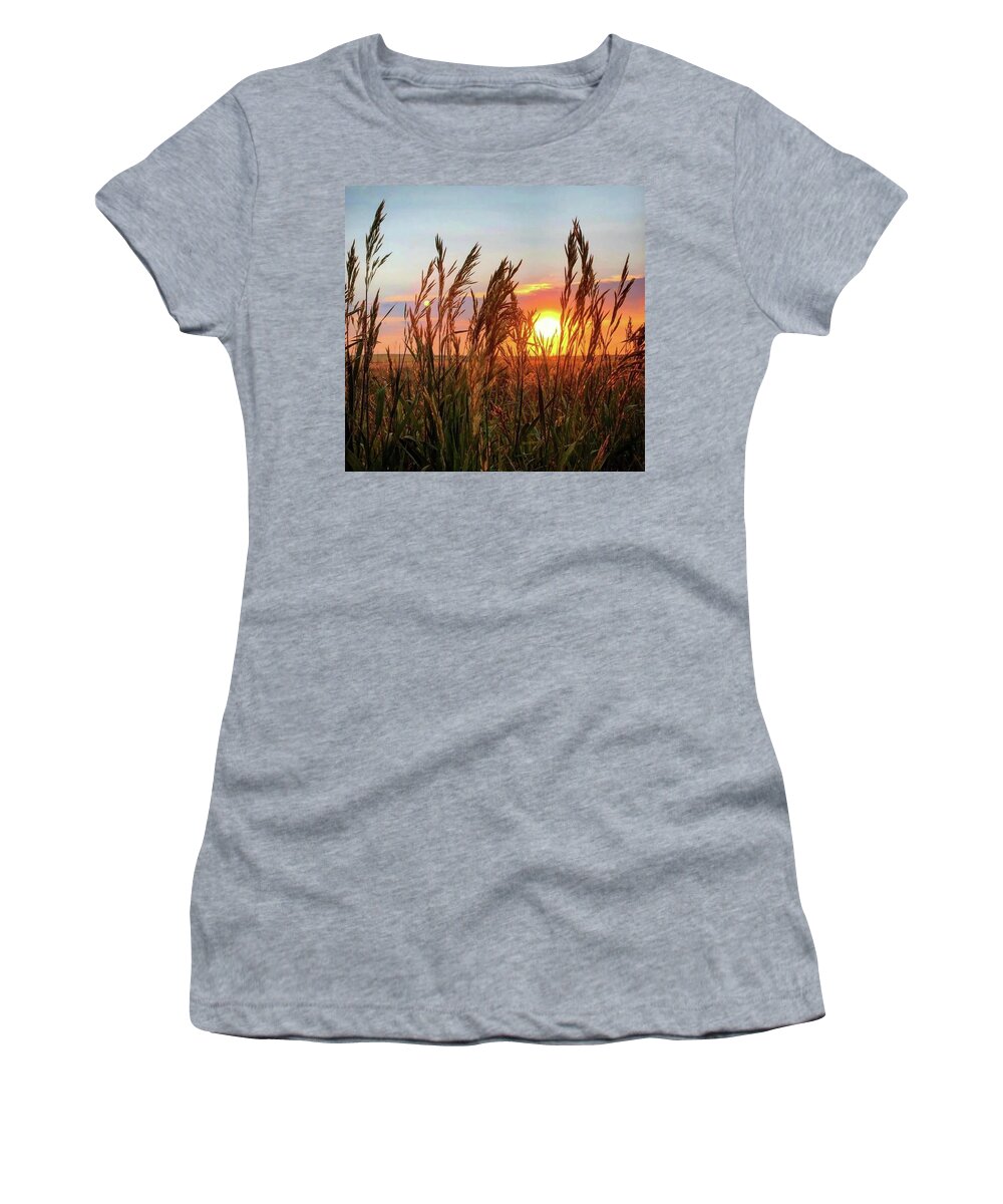 Iphonography Women's T-Shirt featuring the photograph Iphonography Sunset 5 by Julie Powell