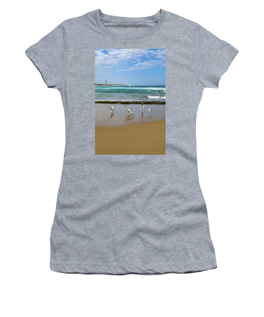  Women's T-Shirt featuring the photograph Isabella Beach Puerto Rico by Natalia Baquero