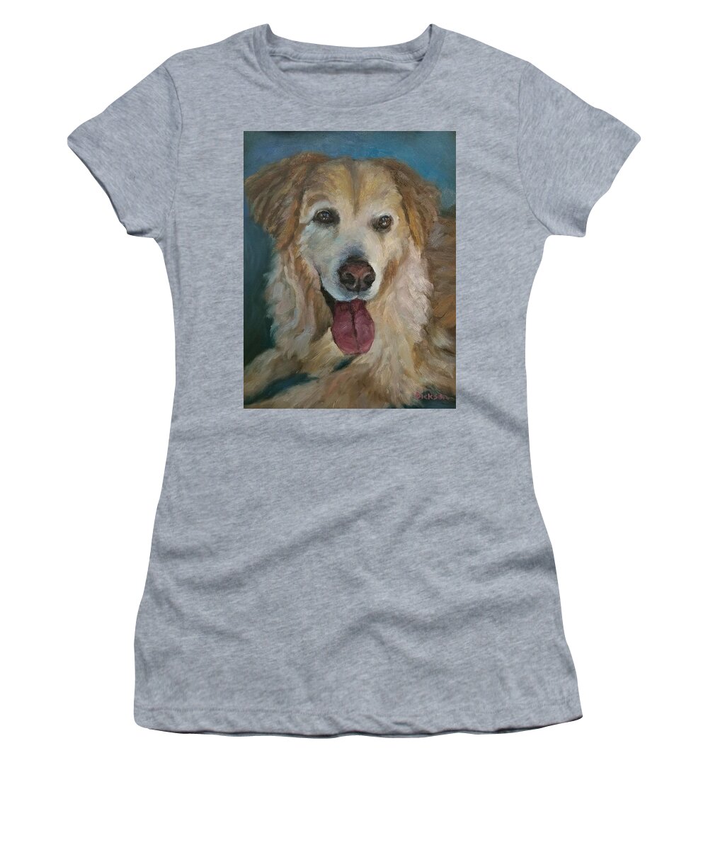 Pet Women's T-Shirt featuring the painting Jack by Jeff Dickson