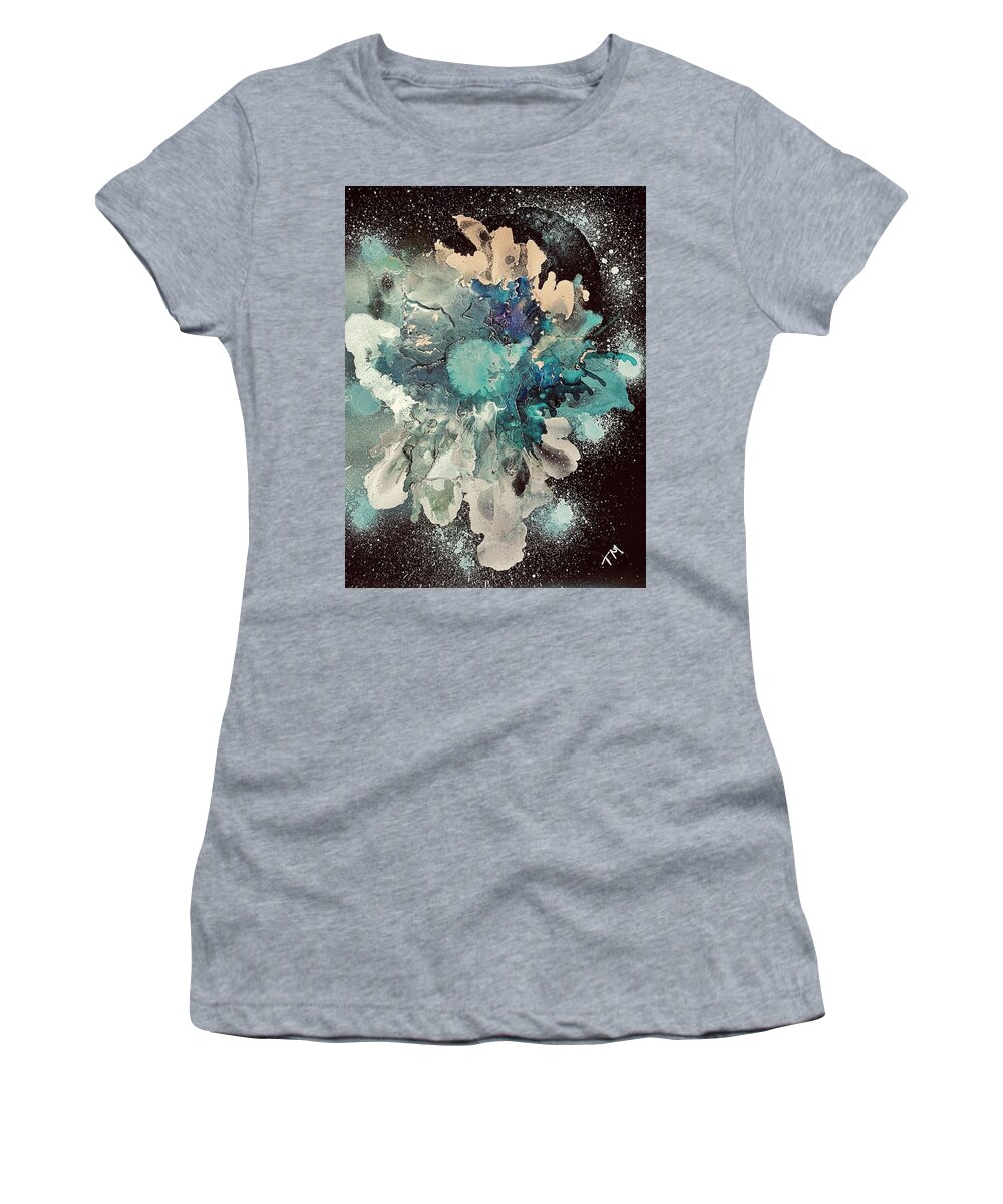  Women's T-Shirt featuring the painting Janet's Ride by Tommy McDonell