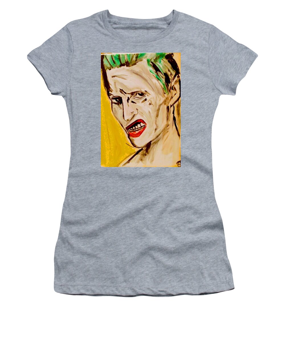Joker Women's T-Shirt featuring the painting Joker 1 by Shemika Bussey