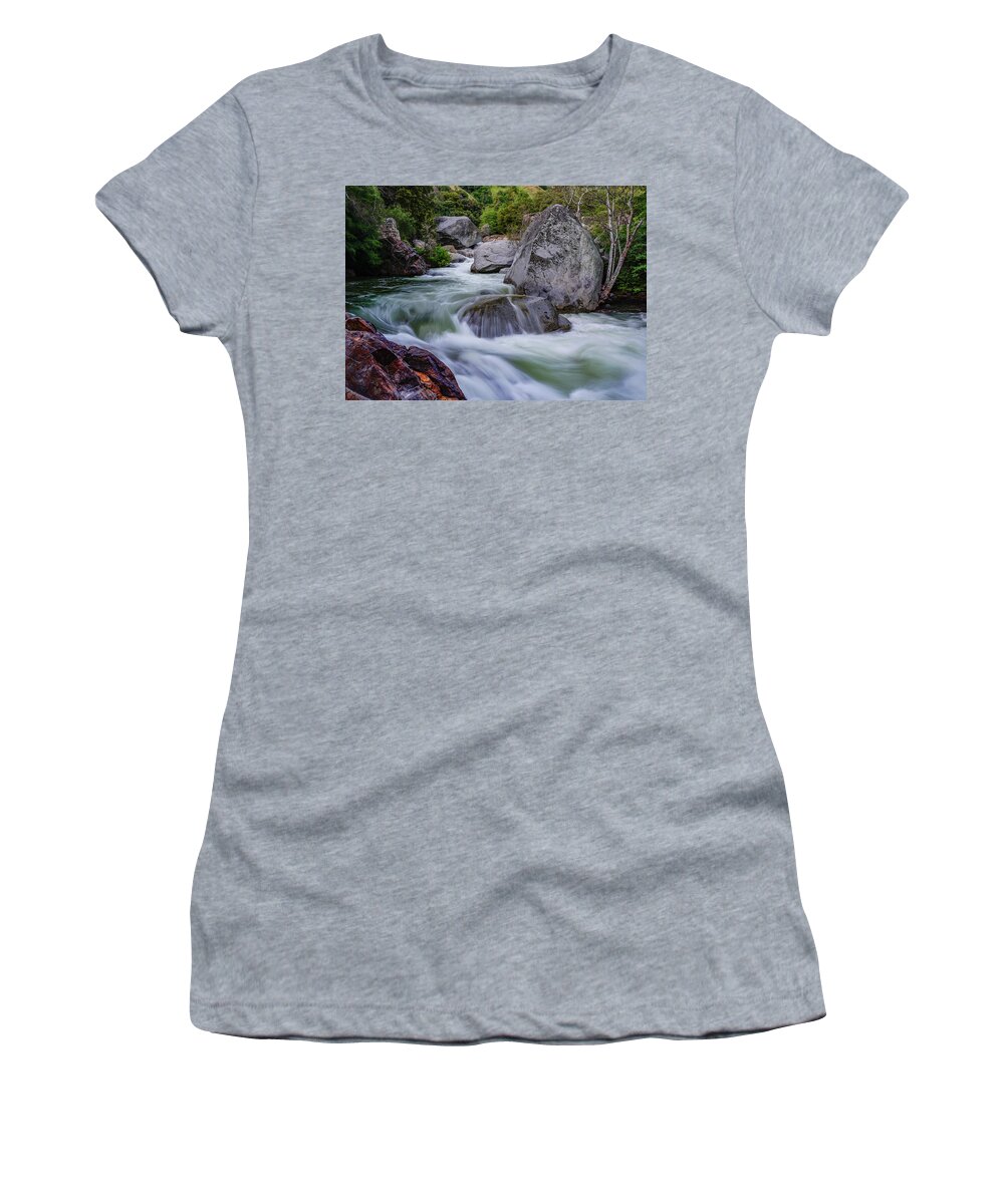 Kaweah River Women's T-Shirt featuring the photograph Kaweah River by Brett Harvey