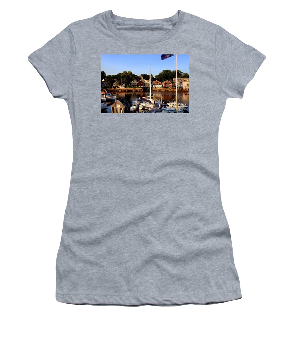 Maine Women's T-Shirt featuring the photograph Kennebunkport Harbor by Lennie Malvone