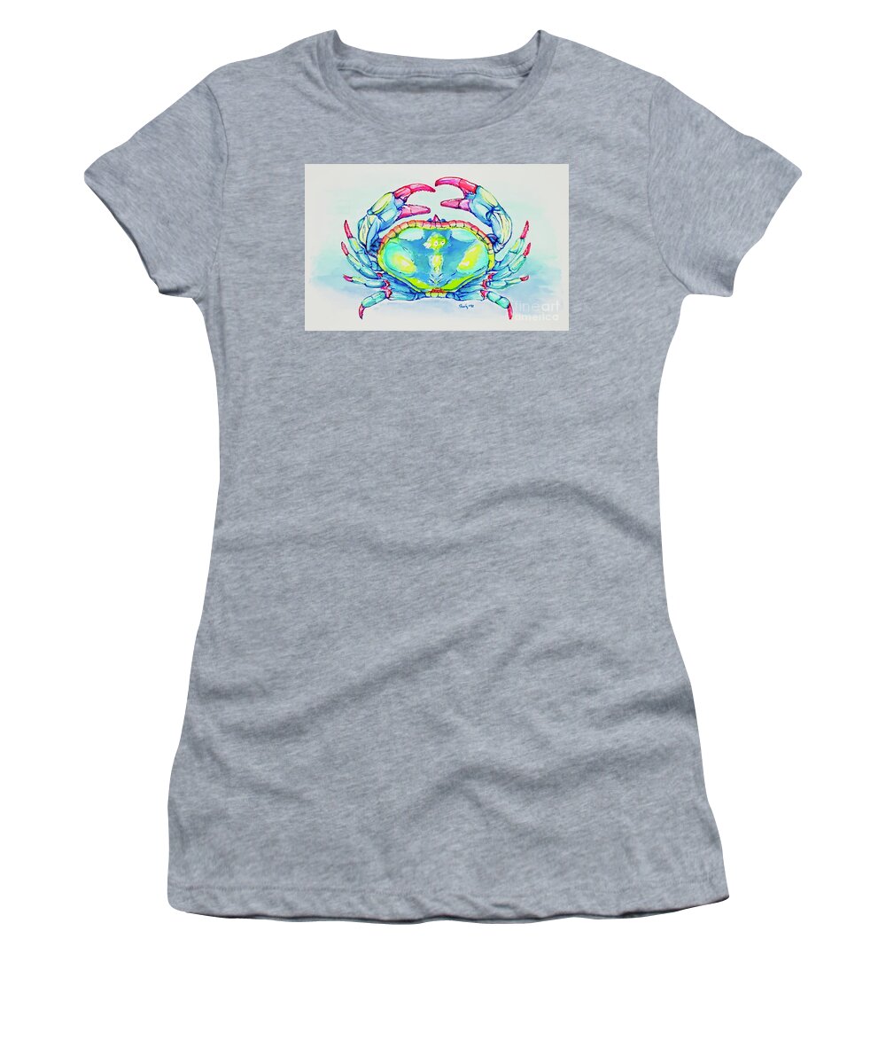 Crab Women's T-Shirt featuring the painting Key West Crab 2021 by Shelly Tschupp