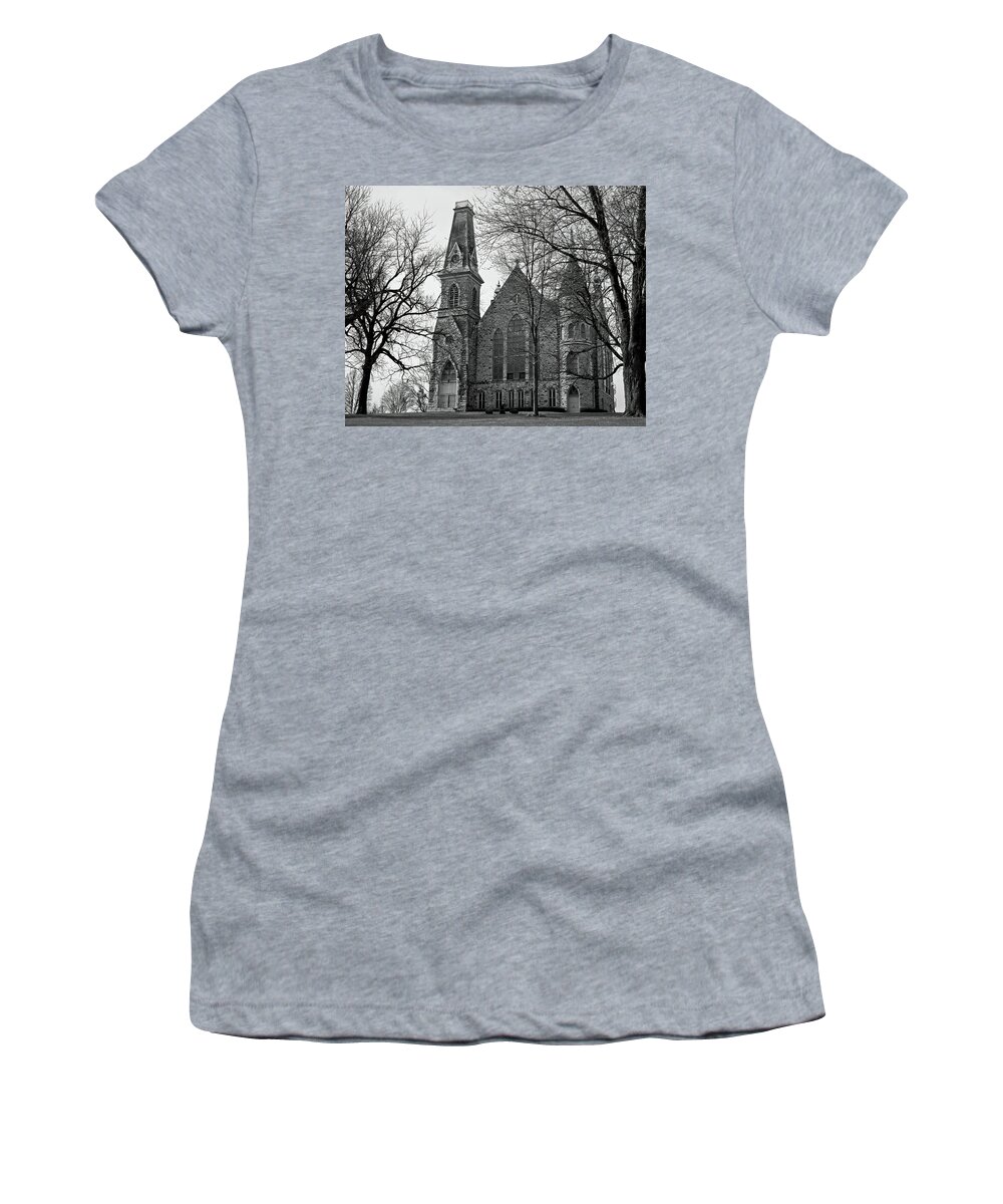 King Chapel Women's T-Shirt featuring the photograph King Chapel Cornell College by Lens Art Photography By Larry Trager
