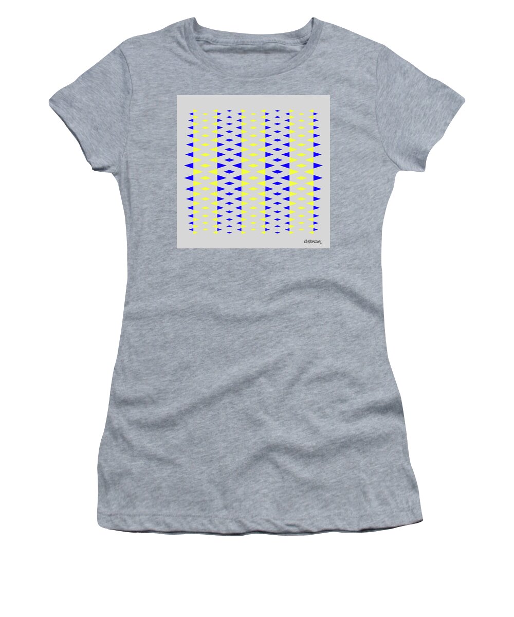 Color Constancy Women's T-Shirt featuring the mixed media Kolozanges by Gianni Sarcone
