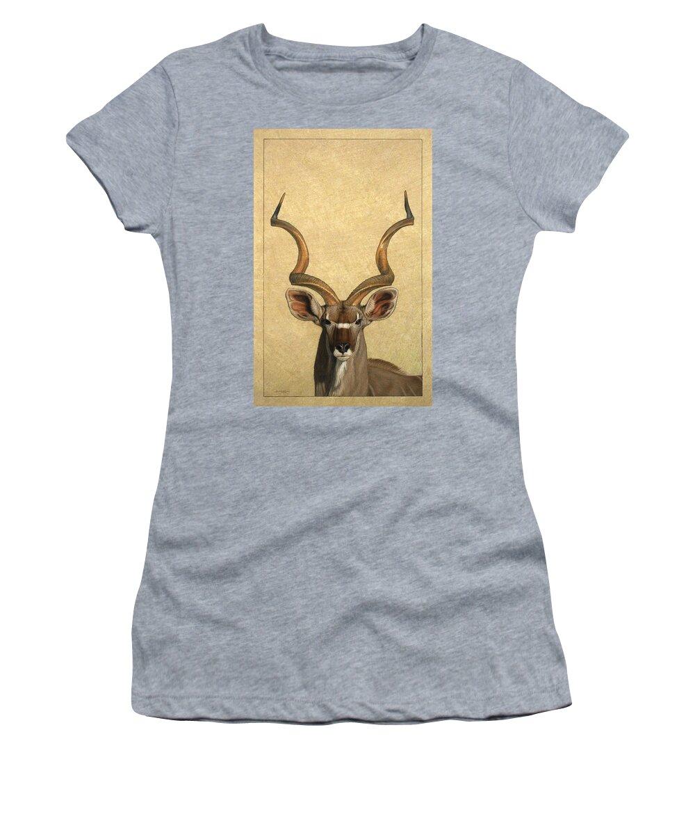Kudu Women's T-Shirt featuring the painting Kudu by James W Johnson