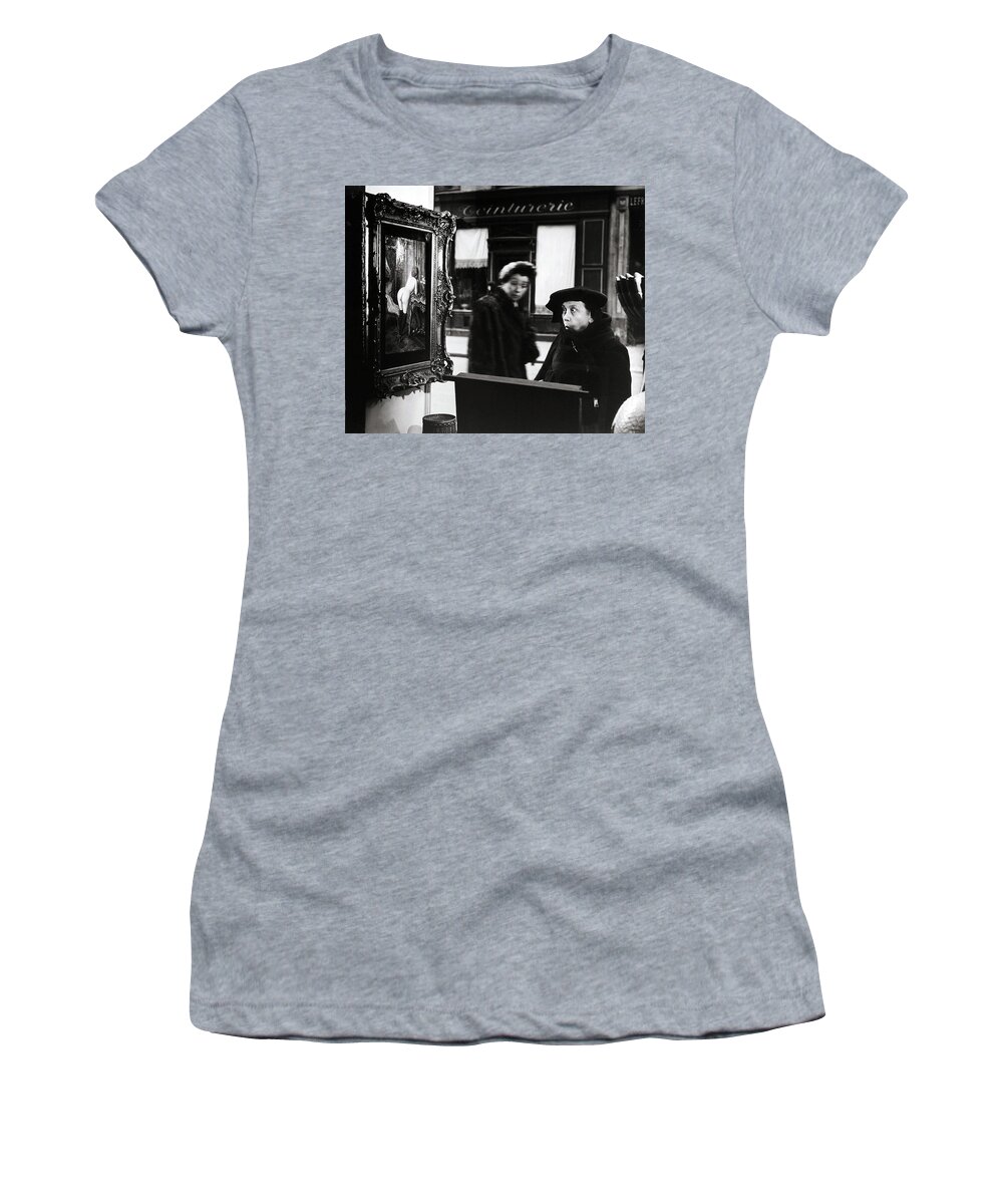  Women's T-Shirt featuring the digital art La Dame Indignee 1948 by Kim Kent