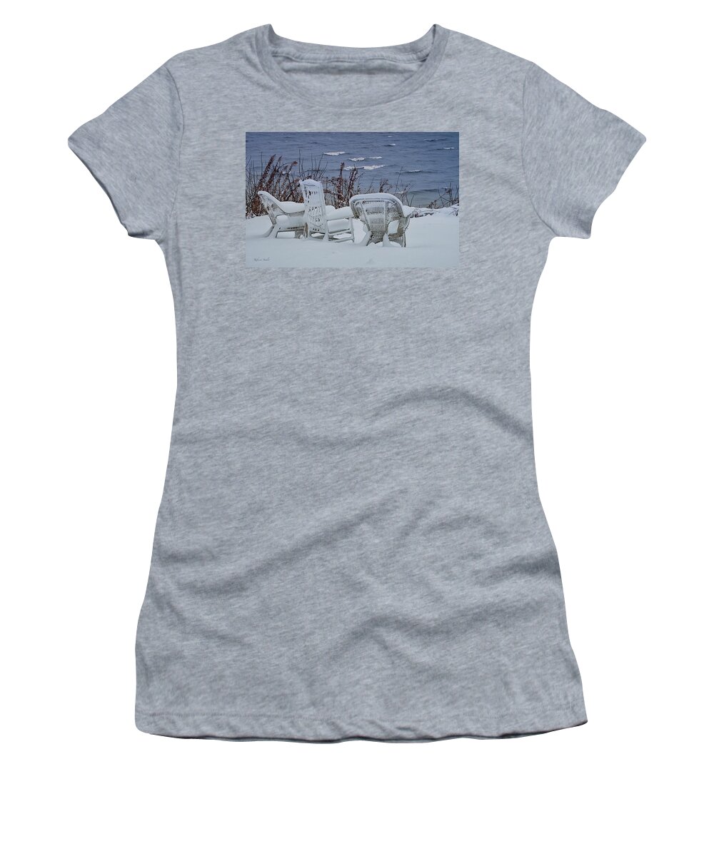 Winter Storm Ethan Women's T-Shirt featuring the photograph Lake Effect by Rebecca Samler