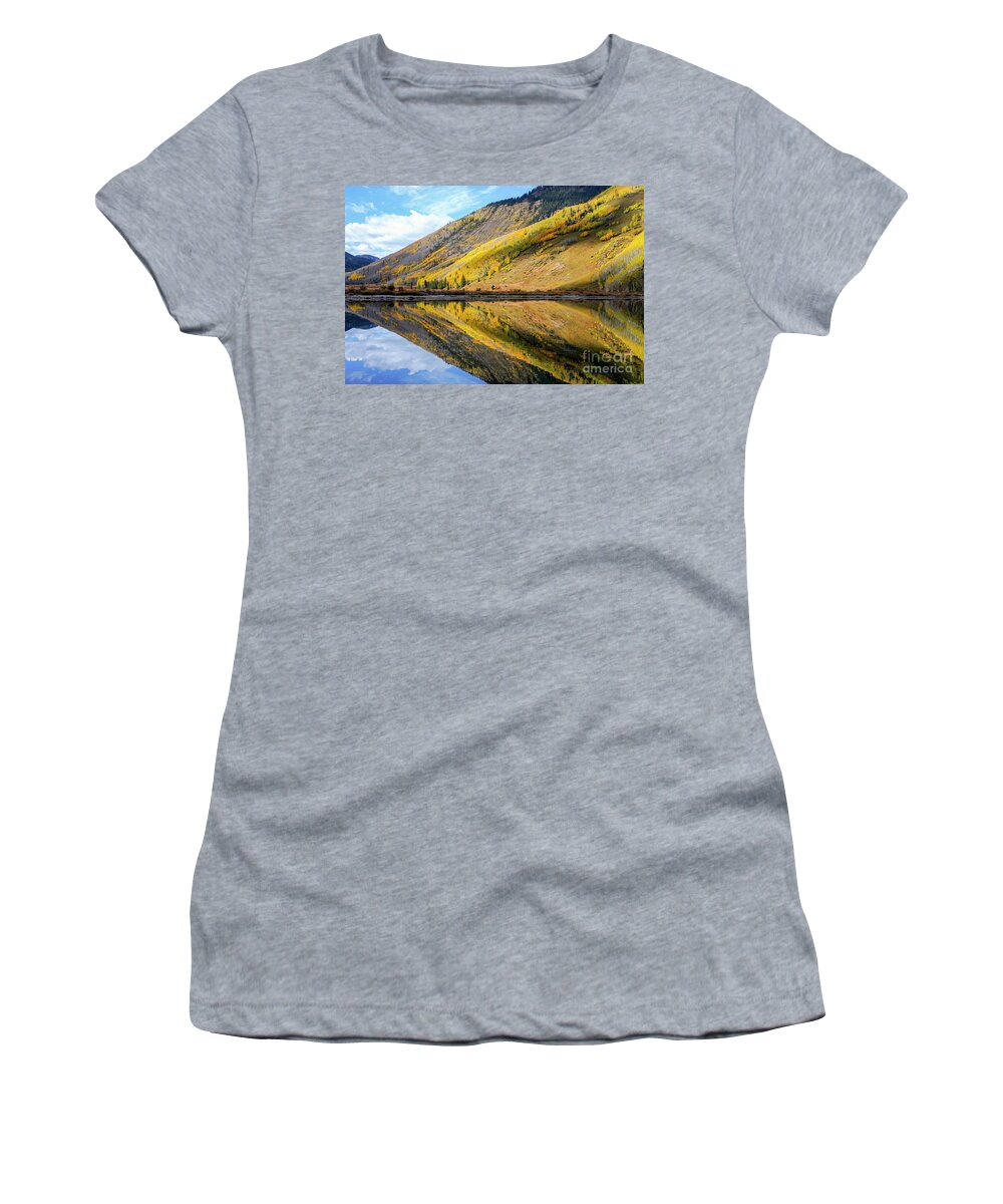 Ouray Women's T-Shirt featuring the photograph Lake Reflection by Bob Phillips