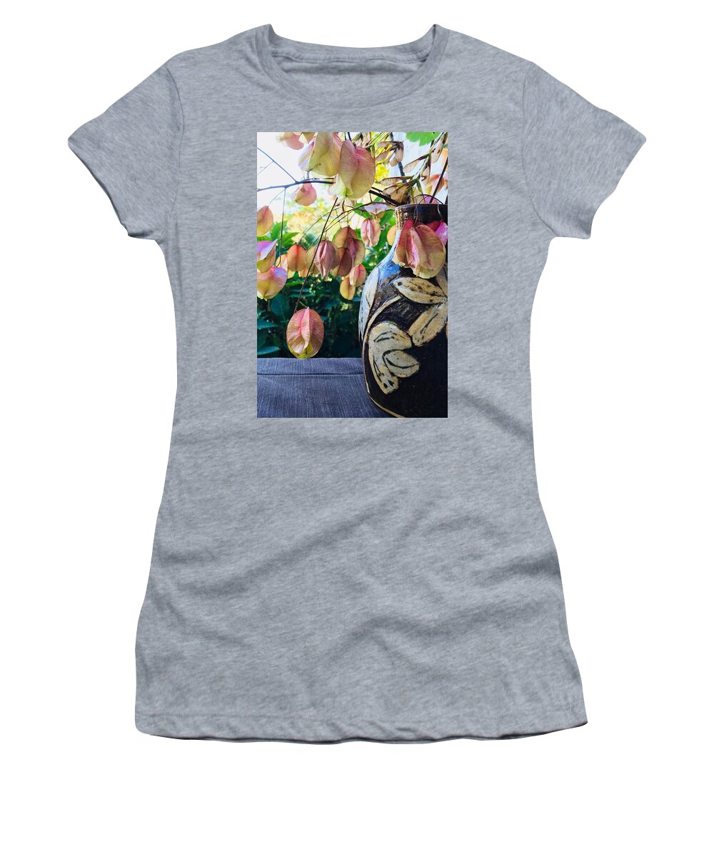 Lantern Women's T-Shirt featuring the photograph Lantern Flowers by Julia Malakoff