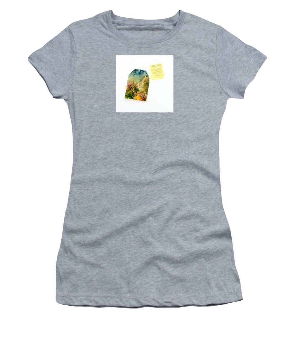 Tea Women's T-Shirt featuring the painting Late Again by Cheryl Prather