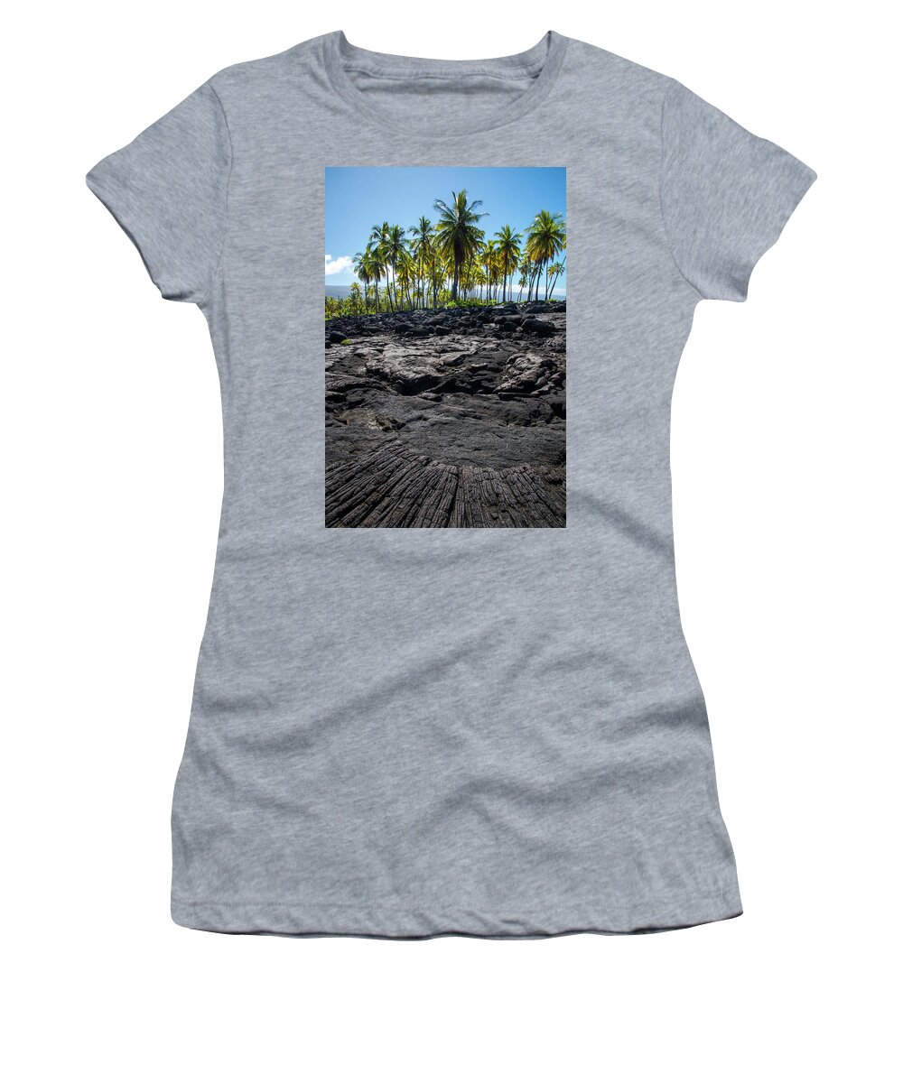 Lava Women's T-Shirt featuring the photograph Lava Lines by Bill Cubitt