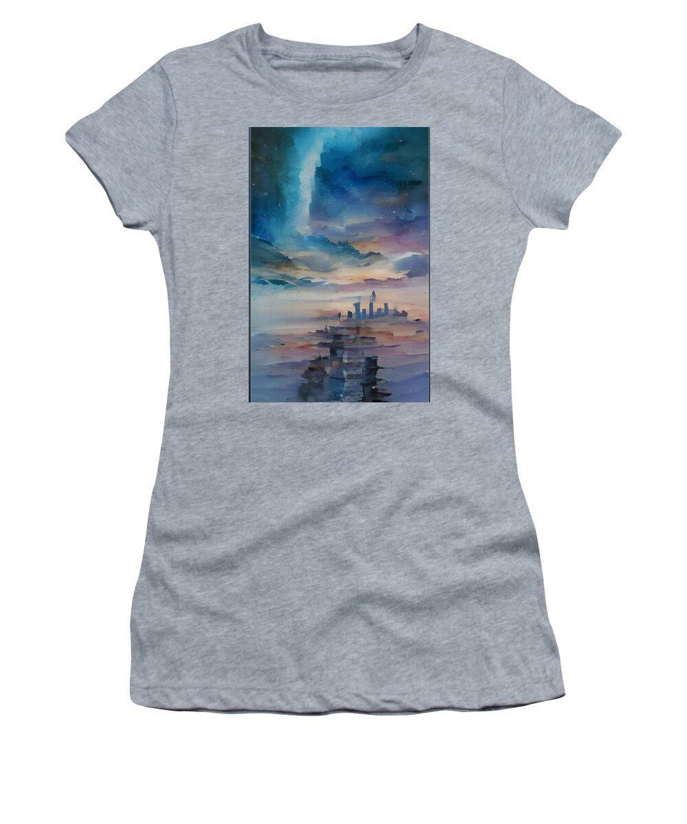  Women's T-Shirt featuring the digital art LayerTown by Rod Turner