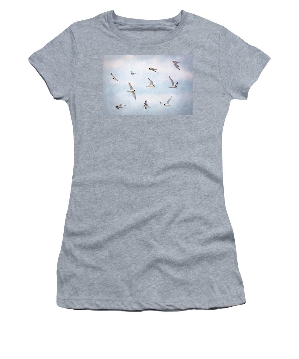 2020 Women's T-Shirt featuring the photograph Least Tern, Many Turns by Simmie Reagor