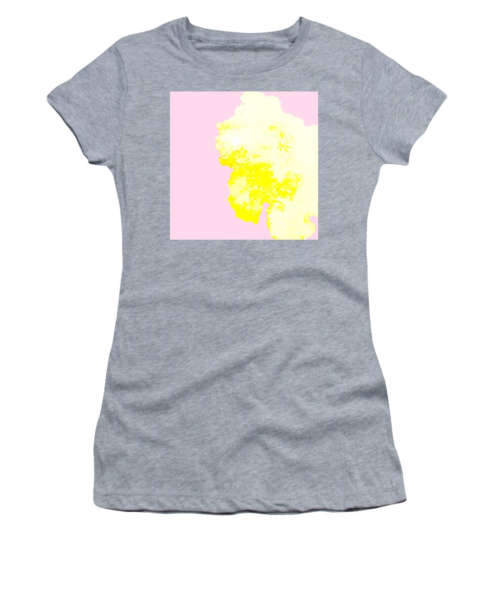 Contemporary Art Women's T-Shirt featuring the digital art Leaves Touch After Heavy Rain by Jeremiah Ray