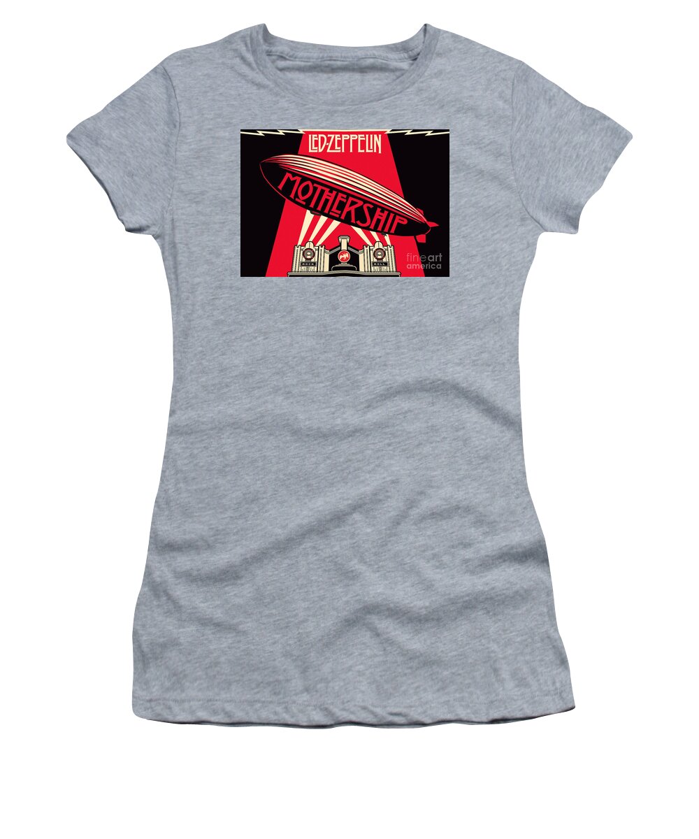 Led Zeppelin Women's T-Shirt featuring the photograph Led Zeppelin Mothership by Action
