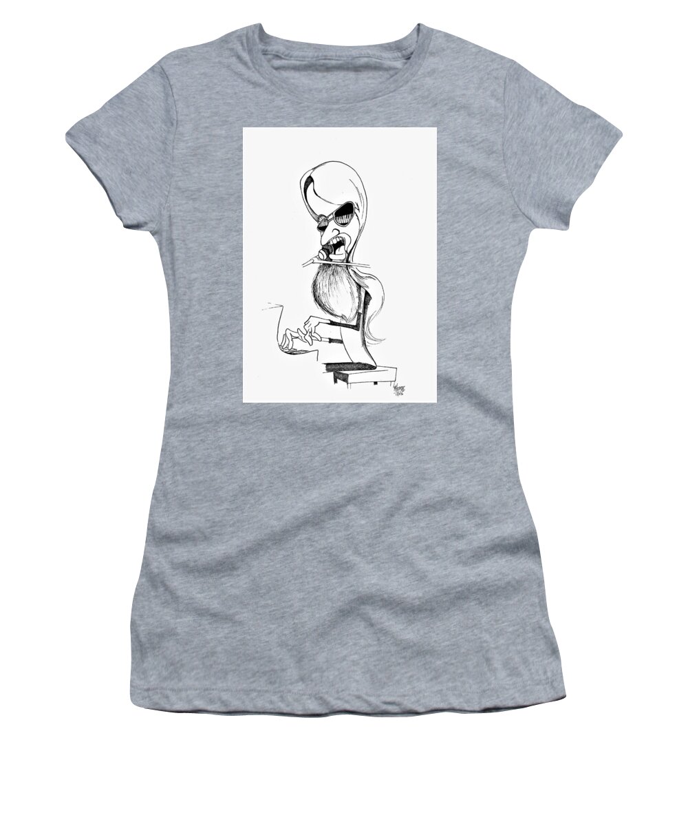 Leon Women's T-Shirt featuring the drawing Leon by Michael Hopkins