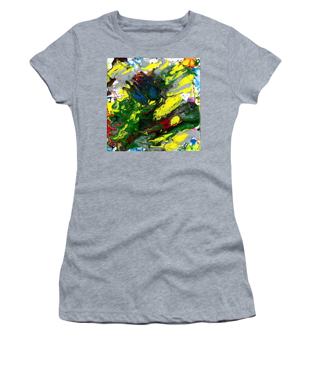 Abstract Women's T-Shirt featuring the painting Let There Be Dragons by Phil Strang