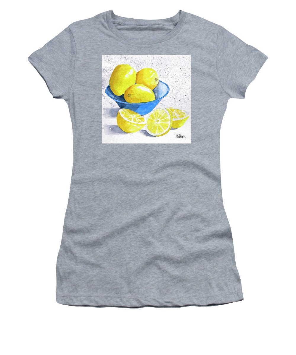 Lemon Women's T-Shirt featuring the painting Let's Make Lemonade by Richard Stedman