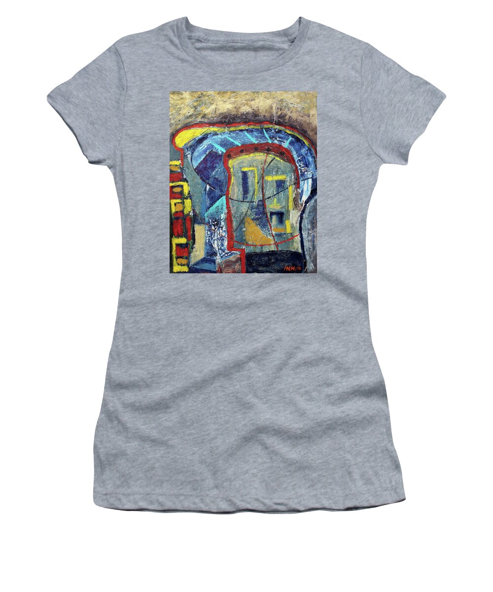 African Art Women's T-Shirt featuring the painting Liberty And Freedom by Michael Nene