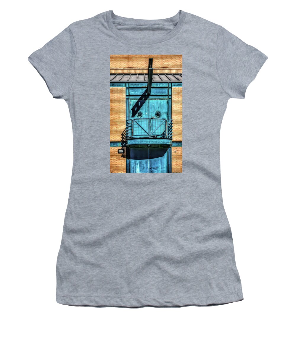Mast Women's T-Shirt featuring the photograph Light And Shadow On Deck by Gary Slawsky