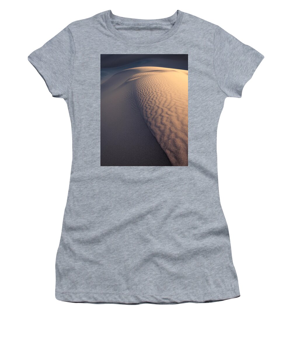 San Dune Women's T-Shirt featuring the photograph Light at Sand Dune by Peter Boehringer