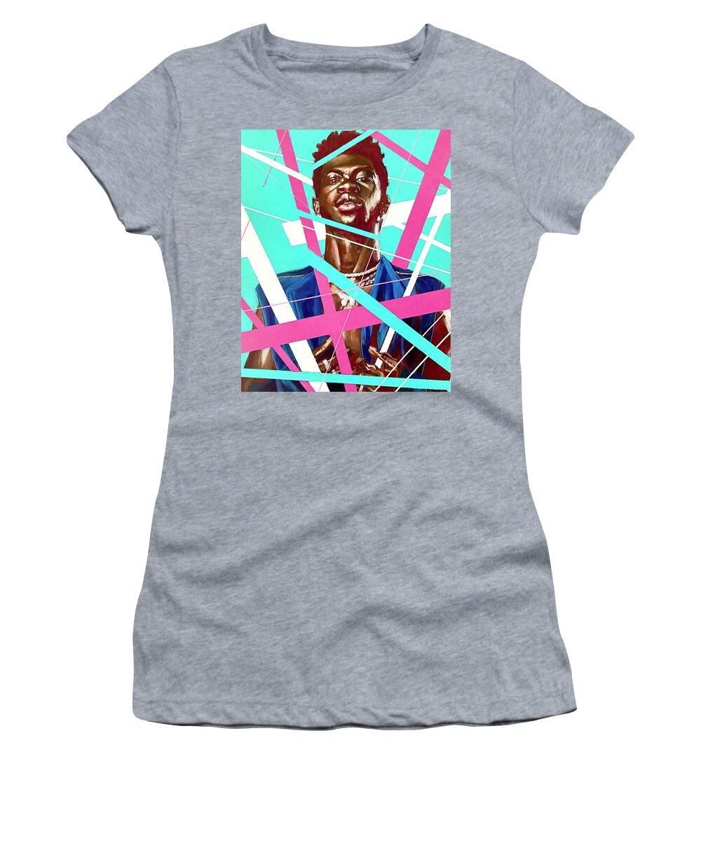 Lil Nas X Women's T-Shirt featuring the painting Lil Nas X by Joel Tesch