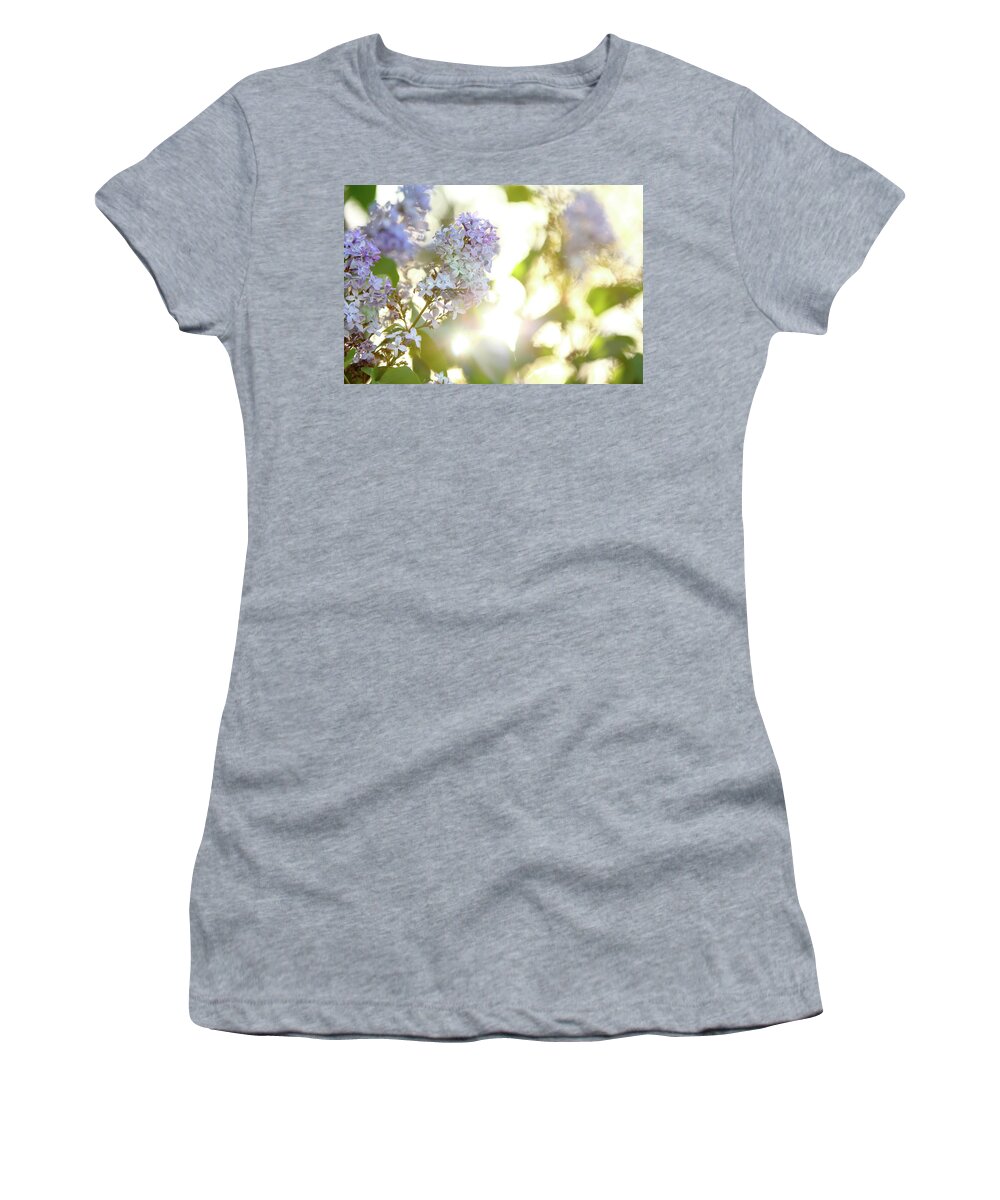 Lilac Women's T-Shirt featuring the photograph Lilac Glow by Lens Art Photography By Larry Trager