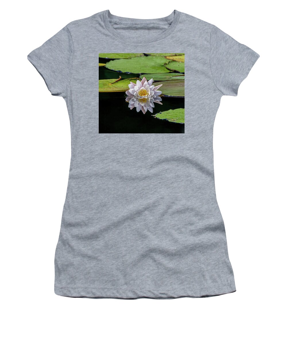 Aquatic Women's T-Shirt featuring the photograph Lily Reflection by Brian Shoemaker