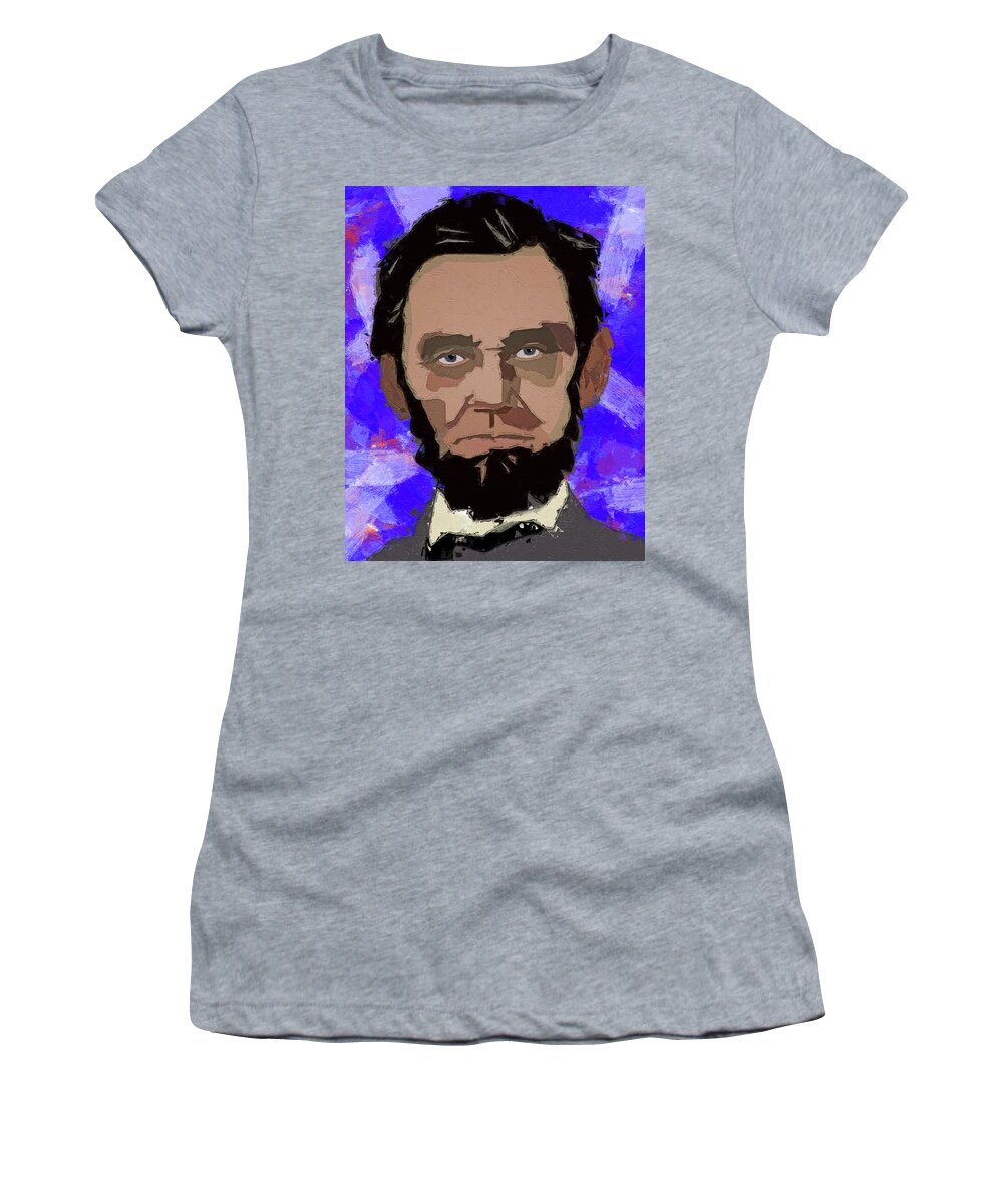 Lincoln Women's T-Shirt featuring the painting Lincoln by Dan Sproul